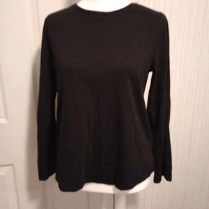 Wonder Nation Girls T-Shirt Size XL 14-16 Black Long Sleeve Crew Neck Casual EUC - Picture 1 of 10