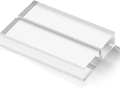 Paquete de 10 soportes de acrílico transparente de 3 pulgadas con ranura de 1/8" para mesa boda disco Foto 1 de 4