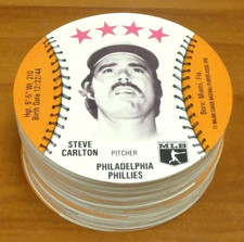 Lot of 100 Steve Carlton 1976 Isaly's Baseball Discs Hi Grade Great Break Up Val