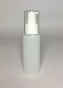 Leere 60ml HDPE Kunststoff opake zylindrische Flaschen + weiße Creme Pumpe JEDE MENGE - Bild 1 von 2