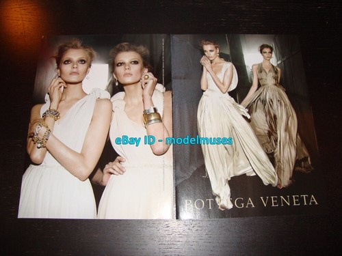 BOTTEGA VENETA 2 pagine rivista STAMPA ANNUNCIO autunno 2009 ANNA JAGODZINSKA Sigrid Agren