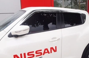 ACCESSORI PREMIUM PER NISSAN JUKE 2010-2019 DEFLETTORE PIOGGIA CROMATO - Foto 1 di 7
