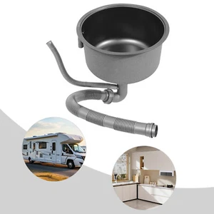 Fregadero de cocina Flushmount redondo fregadero de bandeja acero inoxidable Undermount fregadero de cocina - Imagen 1 de 22