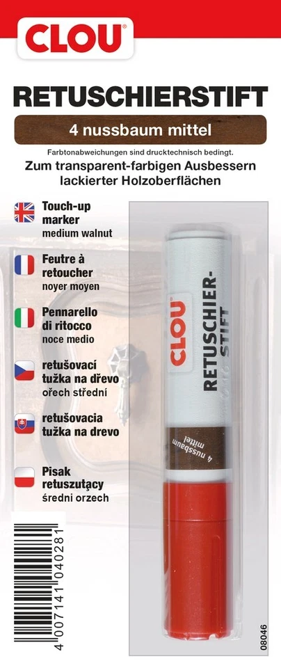 CLOU Retuschierstift Holzpaste z. Retuschieren kleiner Schäden / Holz & Furnier - Bild 1 von 1