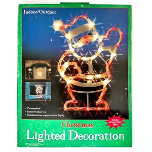 VTG 2000 JMC Impact Plastics Christmas Lighted Waving Santa Retro Y2K Decor 17" - Picture 1 of 9