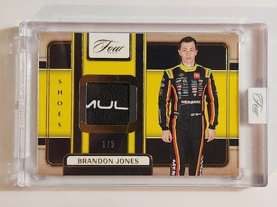 2025 Panini Turn Four NASCAR Racing Shoes Relic #SH-BJN Brandon Jones Gold #1/5! - Image 1 of 2