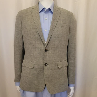 Banana Republic blazer mens 40R slim gray Heritage Collection linen wool Italian - Image 1 of 4