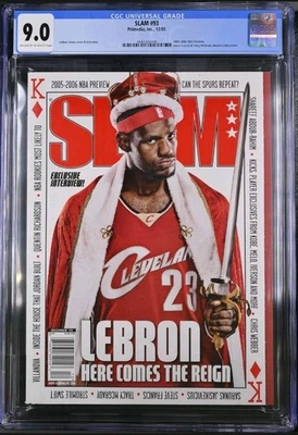 Revista SLAM #93 diciembre 2005 LeBron James "King James" clasificación CGC 9,0 Foto 1 de 2