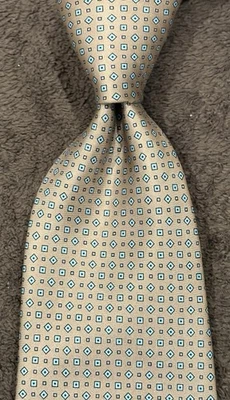 CORBATA HARDY AMIES TODO IMPORTADO INGLÉS TELAR SEDA TOPO CAMPO GEOMÉTRICA NOS Foto 1 de 4