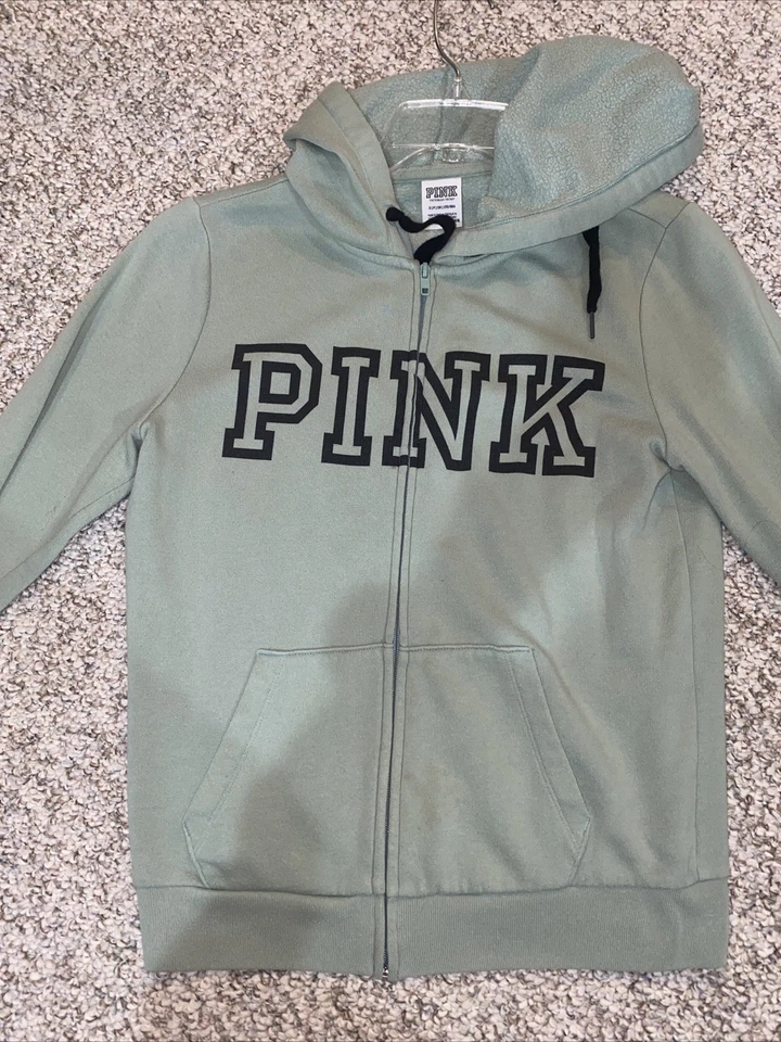 Victoria Secret Pink Zip Up Sweatshirts (Size: Small) (Multiple Colors) - Image 1 of 4