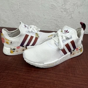 Adidas Her Studio London Floral Size 10 White 2021 NMD R1 x New With Tags - Picture 1 of 13