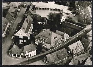 Soltau /Hann, Gasthof zur Post vom Flugzeug aus, Ansichtskarte  - Picture 1 of 2