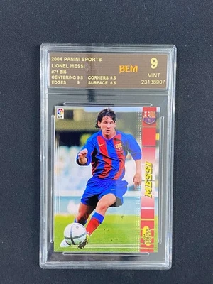 LIONEL MESSI BEM 9 2004-05 PANINI SPORTS LA LIGA MEGA CRACKS #71 ROOKIE CARD RC - Image 1 of 2