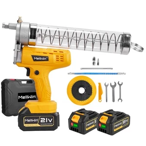 21V Akku Fettpresse Elektrische Grease Gun Fett Fettpistole mit Zubehör Koffer - Bild 1 von 25