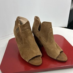 STEVEN By STEVE MADDEN Brown Suede Block Heel Ankle Bootie Size 8M - Picture 1 of 8