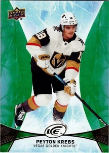 2020-21 UD Ice Base Green 78 Peyton Krebs Vegas Golden Knights - Picture 1 of 2