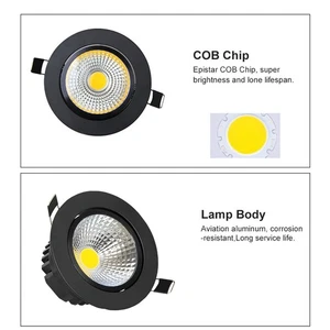 10 piezas Regulable 5W Empotrado LED Techo Downlight COB Foco Lámpara Bombilla - Imagen 1 de 5
