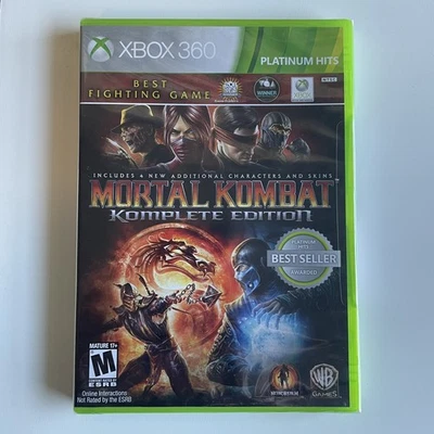 Mortal Kombat Komplete Edition Xbox 360 Brand New Factory Sealed Platinum Hits - Image 1 of 4