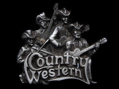 LA13121 GRAN HEBILLA DE CINTURÓN CONMEMORATIVA VINTAGE 1981 **MÚSICA COUNTRY WESTERN** Foto 1 de 2