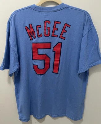 St. Louis Cardinals Shirt Wille McGee #51 Men’s XL Blue Rare - Image 1 of 4
