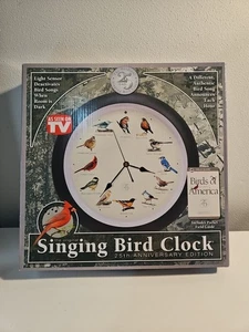 Singing Bird Clock Songs 13" Audubon 25th Anniversary Complete in Box NIB - Picture 1 of 12