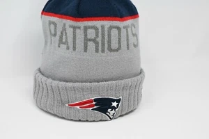 PATRIOTS NFL New Era Cuffed Beanie Cap With Pom- Stocking Hat Fleece Inside - Picture 1 of 7