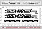 ZX-10R Upper Fairing Decals ZX10R Rear Seat Side Laminated Sticker Set B Green