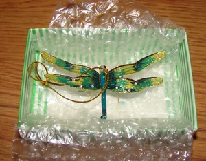 Enamel Articulated DRAGONFLY Motion Ornament (4791TQ) Jeweled - Picture 1 of 8