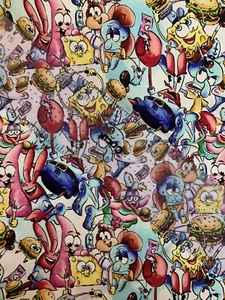 Spongebob #2 Inspired Custom Tumbler Cut Cotton Spandex 9x14 - Picture 1 of 1