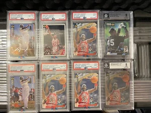 1994-95 Upper Deck CC MICHAEL JORDAN Silver & GOLD SIGNATURE Auto PSA 9 LOT FOIL - Picture 1 of 23