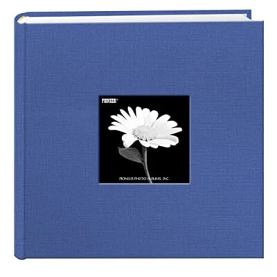 Fabric Frame Cover Photo 200 Pockets Hold 4x6 Photos Sky Blue Album - Image 1 of 4