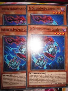 YU-GI-OH! COM (X4) LES CHEVALIERS FANTÔMES DU CASQUE FENDU LEHD-FRC04 ED 1 FR - Picture 1 of 1