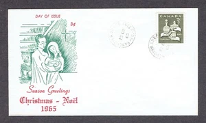 Canada FDC - 1965 - Christmas Scott# 443, Rosecraft ? Green - Picture 1 of 1