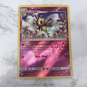 Ribombee 93/149 Pokemon Card - Reverse Holo - Sun & Moon - Rare