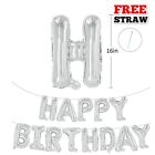 16"Happy birthday Balloons B'day Party banner, letters Ballons Garland Theme bal