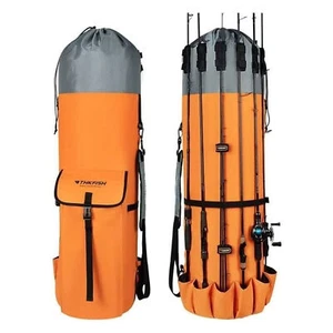 Fishing Rod Bag Durable Folding Oxford Fabric Fishing Tackle Large Capacity Bags - Picture 1 of 7