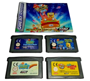 GBA Spongebob Squarepants (Games Cartridges x4) Movie, Lights (+Lego Keyring) - Picture 1 of 24