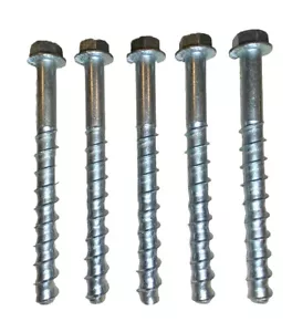 (Qty 5) 1/2" x 6" DeWALT Powers Screw Bolt Concrete Anchor PFM1411480 - Picture 1 of 7