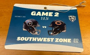 CHICAGO BEARS VS. TITANS 9/8/24 TICKET/ PASS! CALEB WILLIAMS/ ODUNZE NFL DEBUT! - Picture 1 of 2