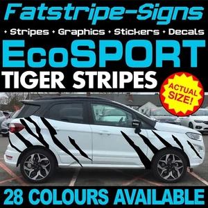 to fit FORD ECOSPORT TIGER STRIPES GRAPHICS STICKERS DECALS ST LINE ZETEC 4x4 - Picture 1 of 2