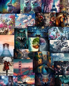 Diamond Painting Kits Eckige Steinchen 40x30 DIY Kits Vollbilder Hobby Diamant - Bild 1 von 43