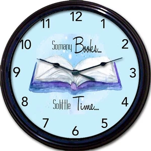 "Reloj de pared So Many Books So Little Time nuevo 10" - Imagen 1 de 1
