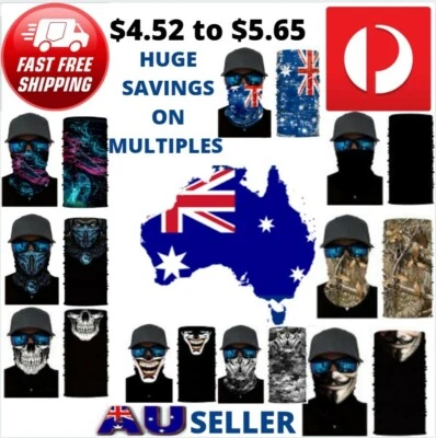 BANDANA SKULL FISHING FACE MASK FACE COVER HEAD SCARF BIKER SHIELD NECK SOCK - image 1 of 4