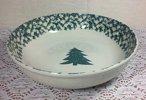 Tienshan Folk Craft "Schwammjäger" grüne Bäume runde Servierschale - Bild 1 von 2