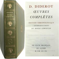Oeuvres complètes édition chronologique t.1 1969 Denis Diderot Club français
