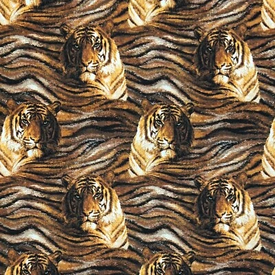 By 1/2 Yard OOP 2008 Striking Tiger Stripe Print Fabric Traditions 100% Cotton - Image 1 of 3