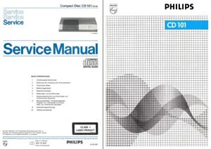 Philips CD101 Service & User Manual CD-101 Instructions CD 101