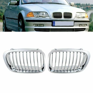 2X Chrom Kühlergrill Nieren Grill Für BMW 3er E46 Limousine Touring 1998-2001 #P - Picture 1 of 9