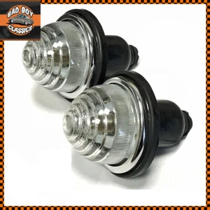 x2 Universal Lucas Style CLEAR Lamps Lights CLASSIC / KIT CAR - Picture 1 of 1