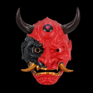 Diamond-encrusted fangs demon resin mask - Picture 1 of 14